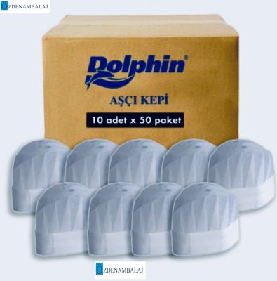 DOLPHİN AŞÇI KEPİ KÂĞIT 10'LU